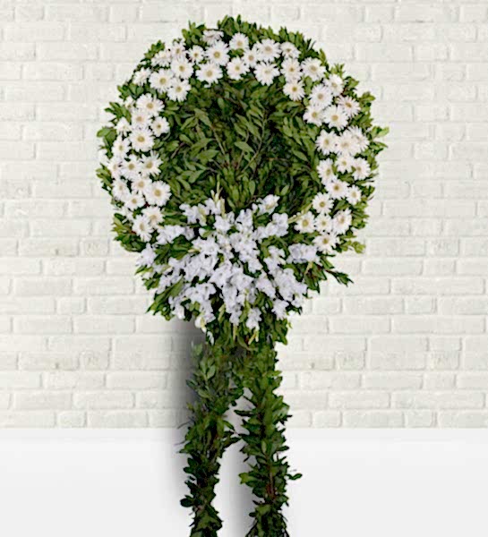 Beyaz Gerbera Cenaze Çelengi