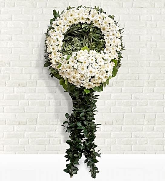 Beyaz Gerbera Çelengi