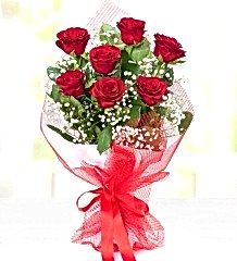 7 Adet Kırmızı Gül Buketi